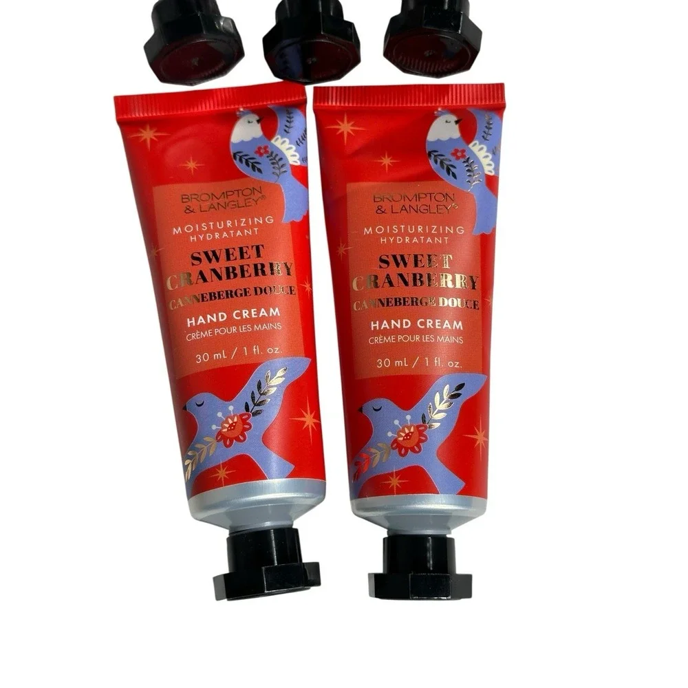 NEW brompton‎ & langley hand creams 1 oz lot of 5 SWEET CRANBERRY